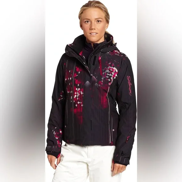 Stylish Women's Black and Pink Jacket by Salomon Women's Clima Pro Storm Medium - Picture 2 of 13